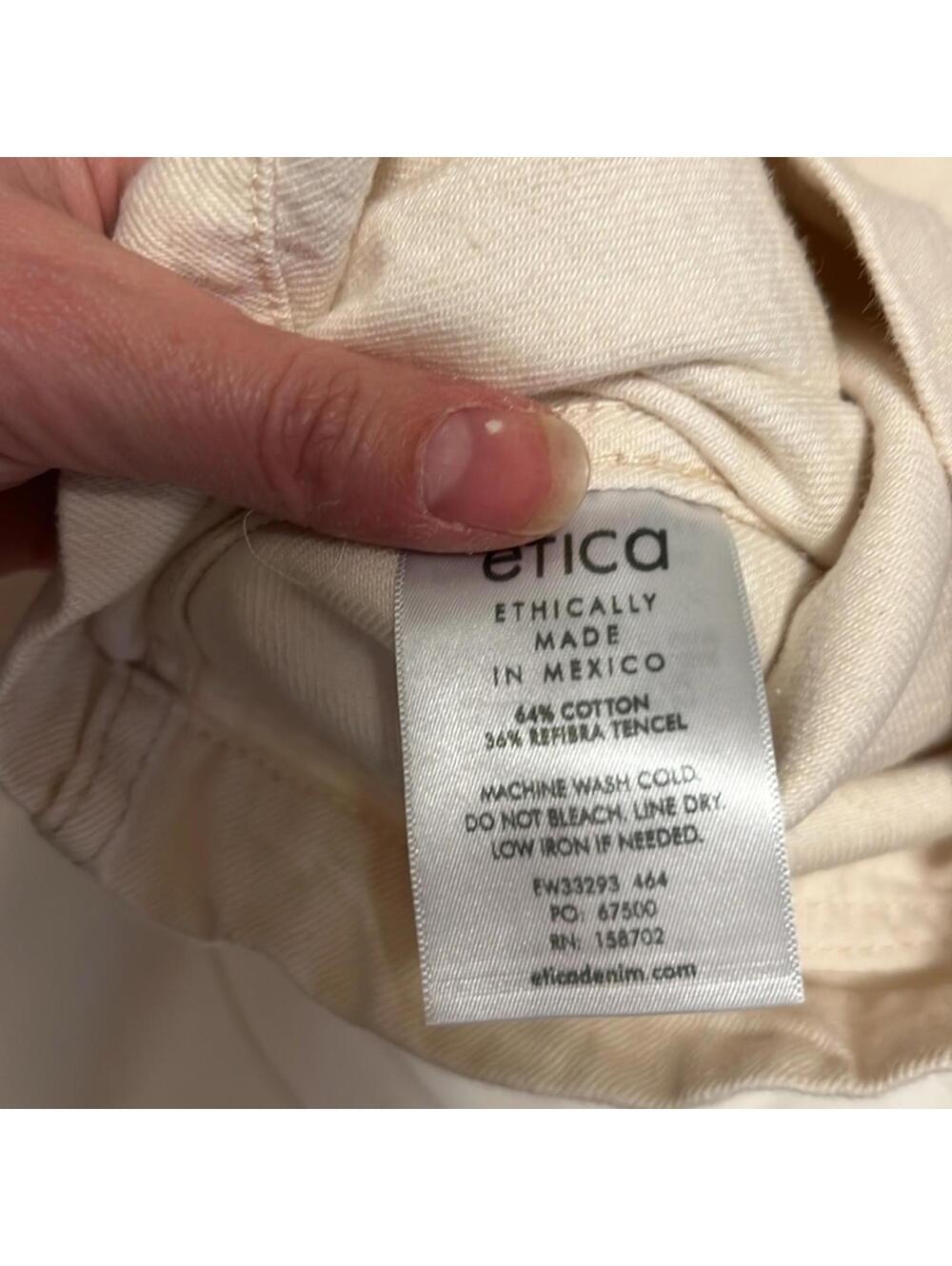 Etica Madeline Utility Jacket Cream Button Front Women's XS - Picture 7 of 7